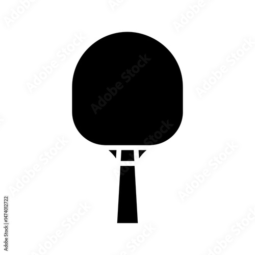 Vector icon of table tennis racket in paddle game. simple icon with white background