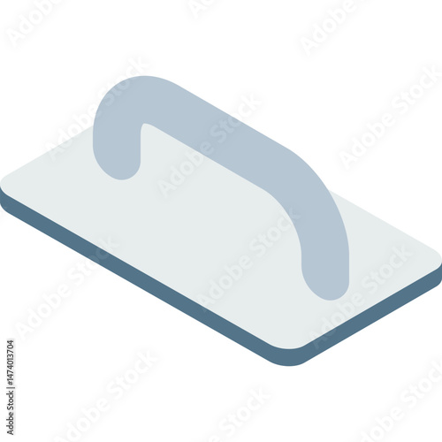Plastering trowel tool vector. Finishing plaster spatula icon. Construction equipment isolated on white background