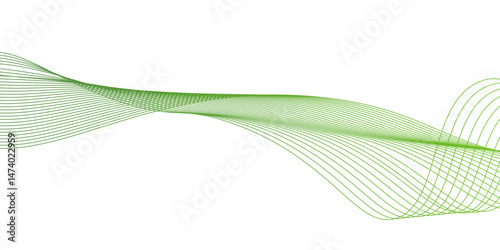 Modern abstract green wave liquid lines background.dots on a whit clean and fresh background,Frequency sound wave lines and technology curve lines,green wave lines frame,	