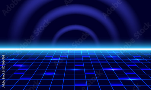 250502 concept technology on blue background