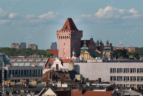 Poznan cityscape castle old market square