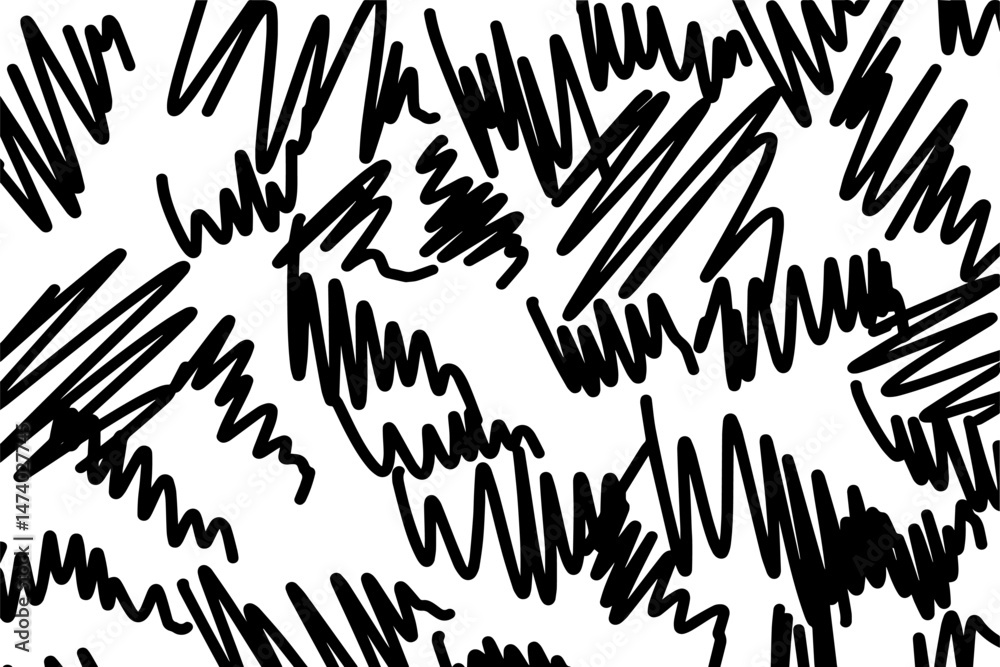 Hand-drawn line textures. Scribbles, horizontal and wavy strokes. Different types of hatching Hand-drawn line textures. Scribbles, horizontal and wavy strokes. Different types of hatching