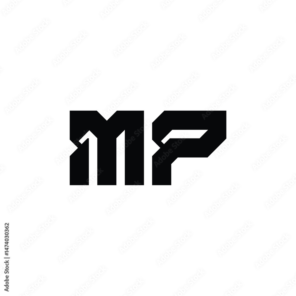 MP monogram logo design letter text name symbol monochrome logotype alphabet character simple logo MP monogram logo design letter text name symbol monochrome logotype alphabet character simple logo