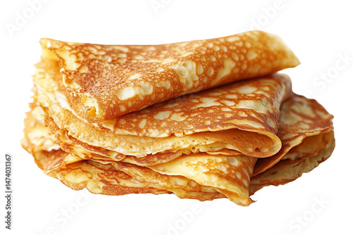 Golden Brown Stacked Pancakes photo
