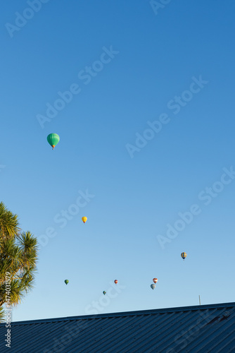 Hot Air Balloons Over Hamilton, New Zealand