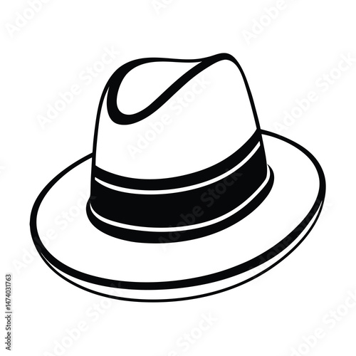 black hat isolated on white