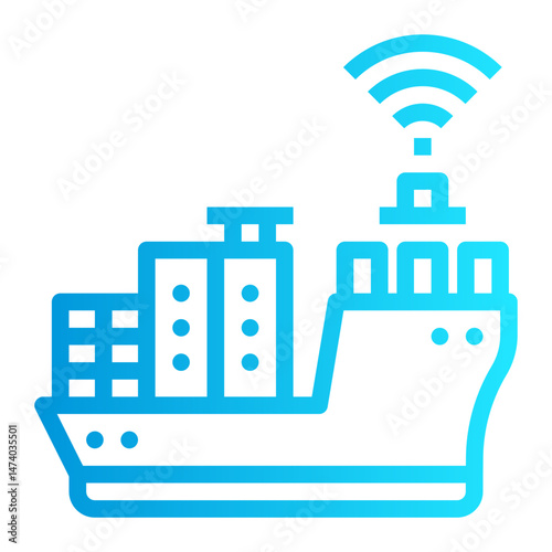 icon logistic with style gradient
