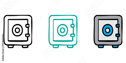 Safety Locker Icon - Vector Science and Lab Safety Illustration