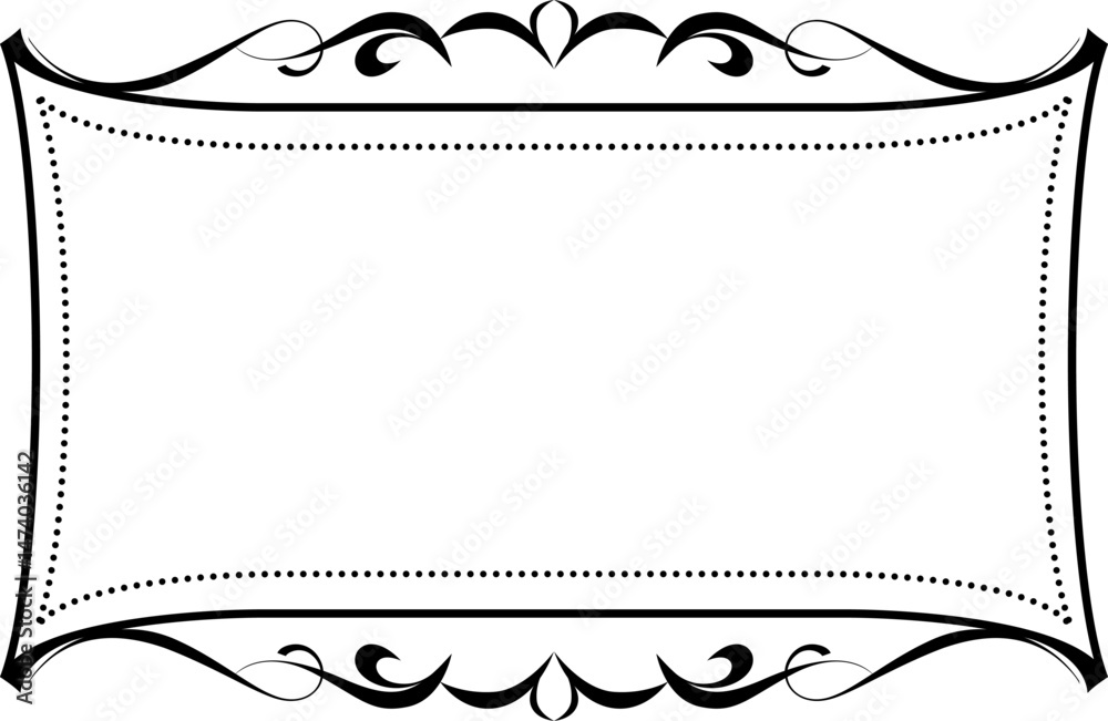 vector frames black on a white background, vintage