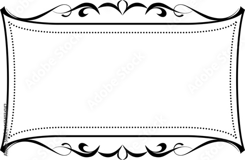 Obraz na płótnie vector frames black on a white background, vintage w salonie
