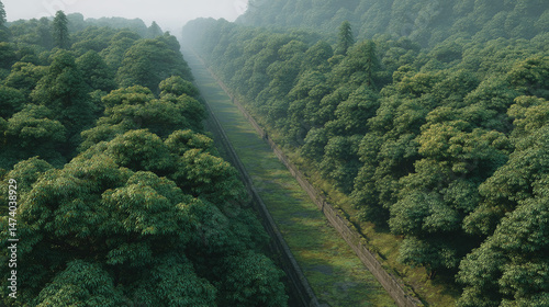 Serene Forest Landscape with a Canal photo