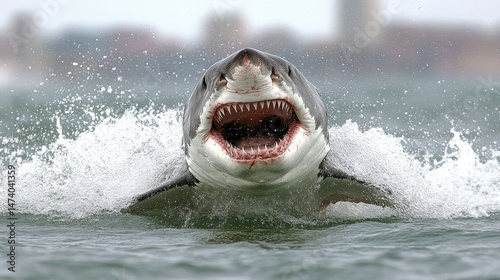 Shark Jumping Out of Water