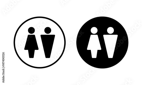 Man and woman icon vector illustration. male and female sign and symbol. Girls and boys