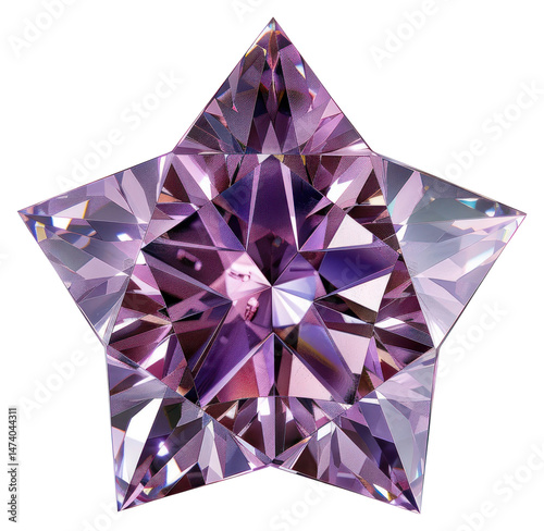 PNG Purple star-shaped gemstone