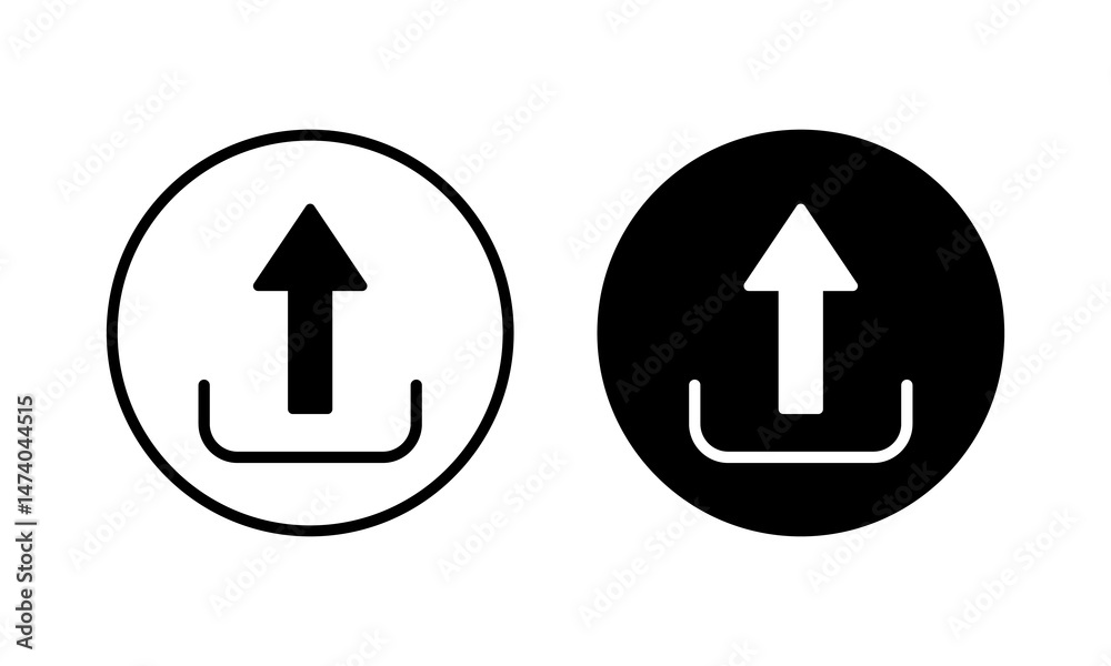 Upload icon vector illustration. load data sign and symbol Upload icon vector illustration. load data sign and symbol
