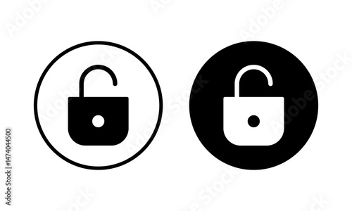 Unlock icon vector illustration. Unlock sign and symbol. unlocked padlock icon