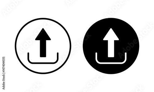 Upload icon vector illustration. load data sign and symbol