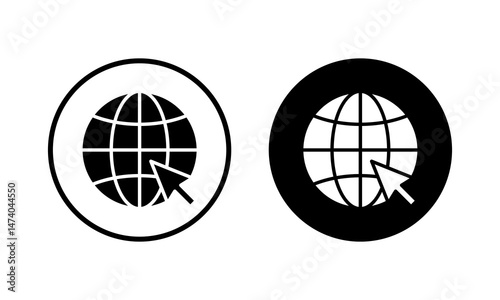 Web icon vector illustration. go to web sign and symbol. web click icon. Global search icon