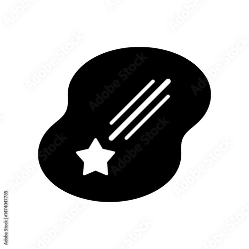 流れ星のアイコンイラスト