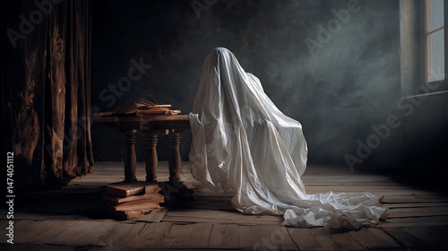 spooky ghost illustration