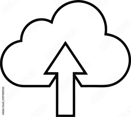 Upload Icon with Upload Arrow in Vector Style for File Transfer, Upload Icon Vector with Arrow,File Upload Symbol Vector,Upload Arrow Upload Icon