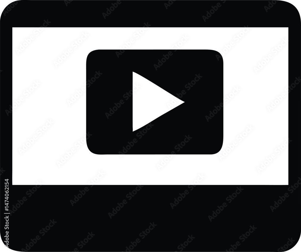 YouTube Icon in a Frame Vector Design, Framed YouTube Icon, Video Play Symbol, YouTube Logo Graphic YouTube Icon in a Frame Vector Design, Framed YouTube Icon, Video Play Symbol, YouTube Logo Graphic