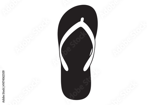 flip flop logo silhouette vector, sandal logo icon silhouette, flip flop logo clip art silhouette icon design vector illustration, black and white flip flops icon logo silhouette on white background 