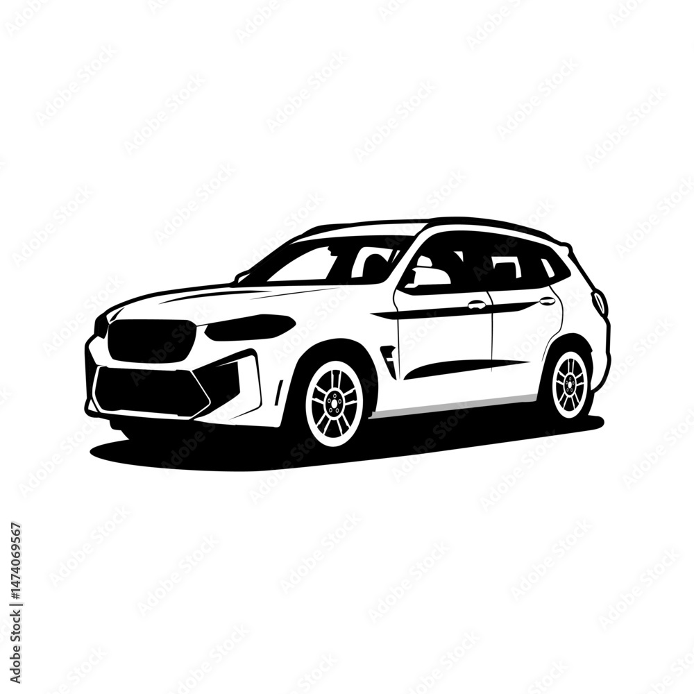 Fototapeta premium suv premium car vector illustration