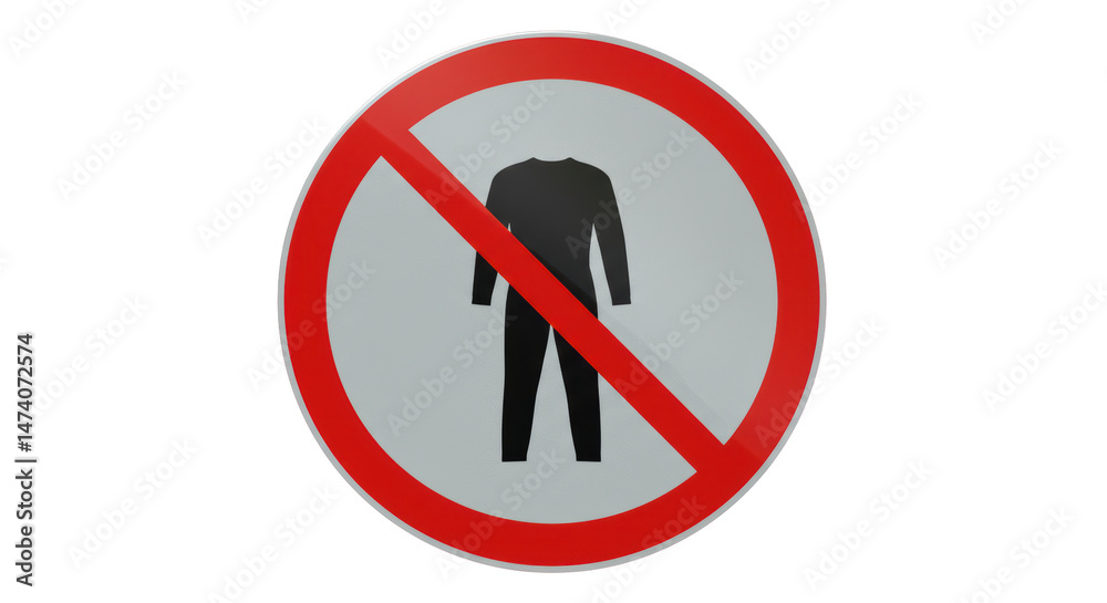 Obraz premium Isolated Not Allowed Sign