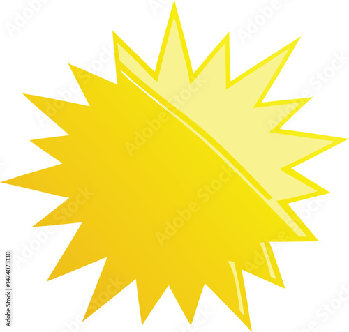Starburst yellow speech bubble vector