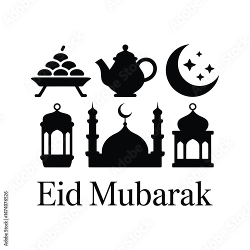 Eid al Adha Calligraphy Design for Religious Marketing