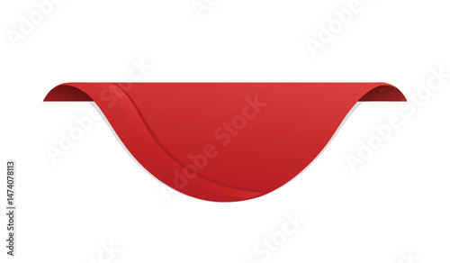 Red label-tag mockup. Banner Vector illustration