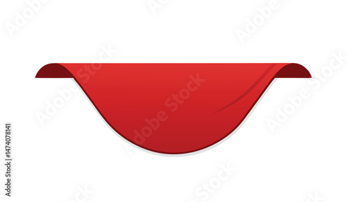 Red label-tag mockup. Banner Vector illustration