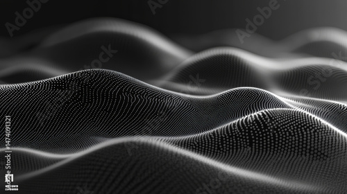 Abstract wave-like patterns of dots