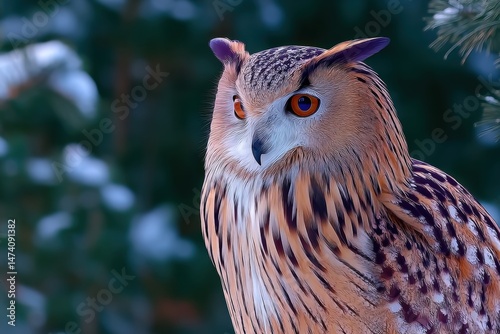 Wildlife concept with double exposure effects combining owl photo