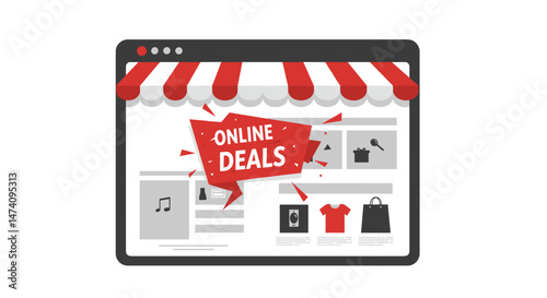 Online shopping deals on digital storefront