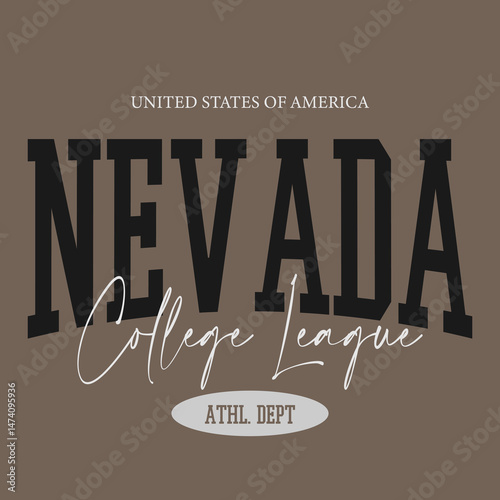 Retro typography university united states state vintage slogan print, 
highlighted grunge texture for graphic t-shirt or sweatshirt hoodie - Vector