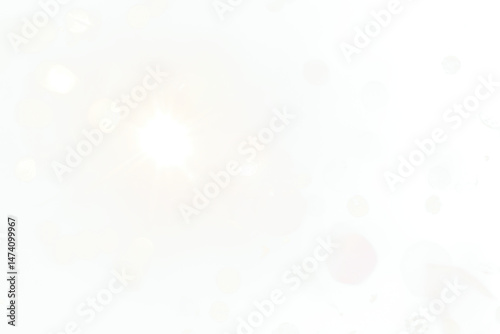 PNG Blue sky no cloud with sun light flare sunlight bokeh reflection.