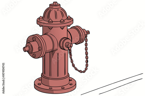 133 fire hydrant, red fire hydrant, fire hydrant with water connections, industrial equipment, urban infrastructure, emergency equipment, metal object, cylindrical shape, valve, hose connections, safe