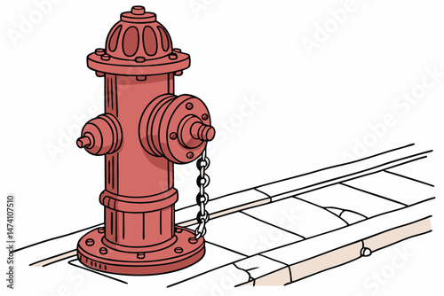 133 fire hydrant, red fire hydrant, fire hydrant with water connections, industrial equipment, urban infrastructure, emergency equipment, metal object, cylindrical shape, valve, hose connections, safe