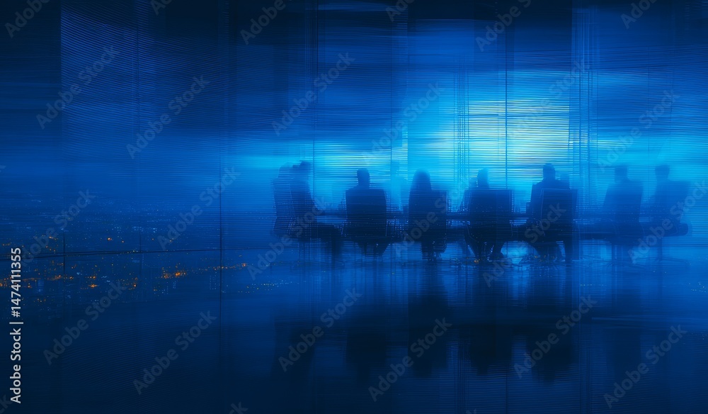 Obraz premium An office meeting takes place where a team of business people, accompanied by an operations manager, use a laptop to discuss and pitch ideas, collaborate on planning a project, and work on a sales