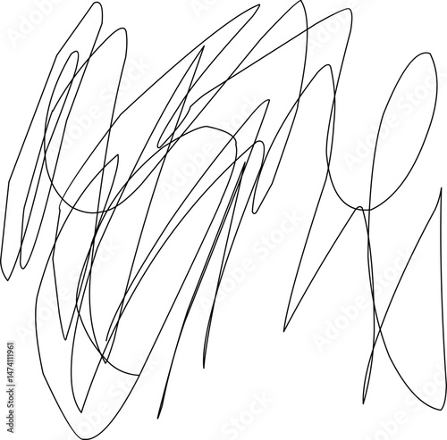 hand drawn black scribble line shape light vector. black scribble brush stroke. logo design element. chaos scribble pattern. black ink pen scribble
