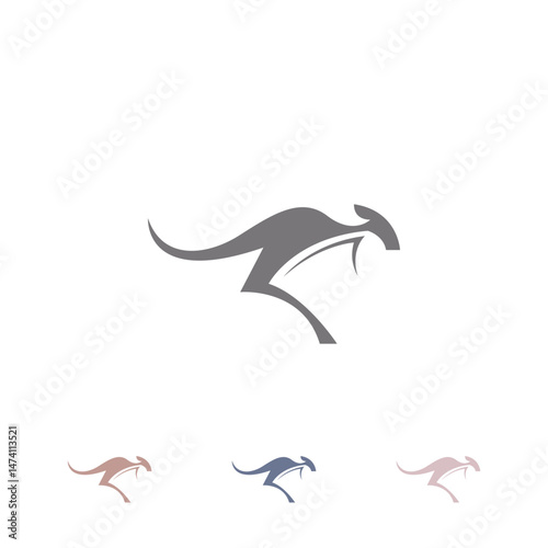 Kangaroo logo design template