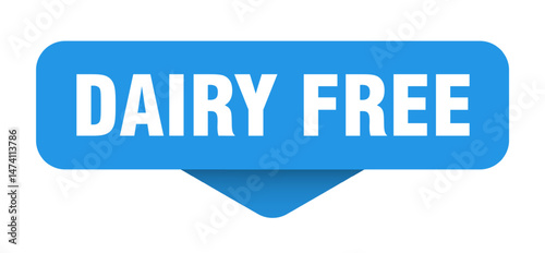 dairy free sticker. dairy free sign on transparent background