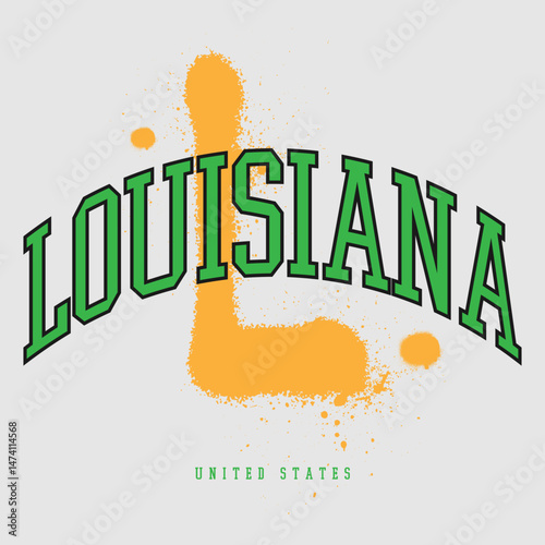 Retro typography university united states state vintage slogan print, 
highlighted grunge texture for graphic t-shirt or sweatshirt hoodie - Vector