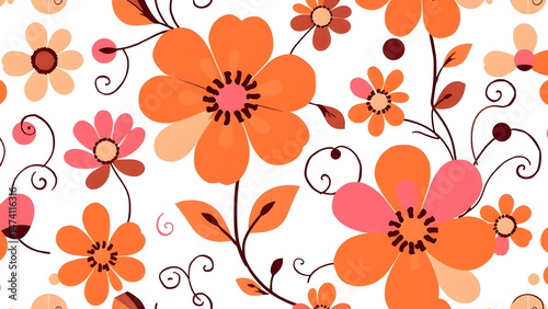 Wallpaper Mural  Seamless Abstract Pattern Featuring Contemporary Shapes and Aesthetic Design Elements Torontodigital.ca