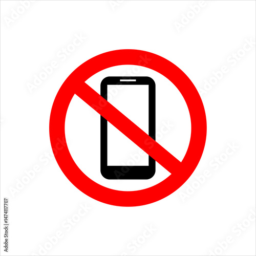 The icon prohibiting the activation of a mobile phone is suitable for prohibition icons in certain places