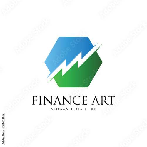 Finance and bussines logo design template