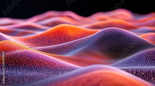 Abstract wavy textured landscape
