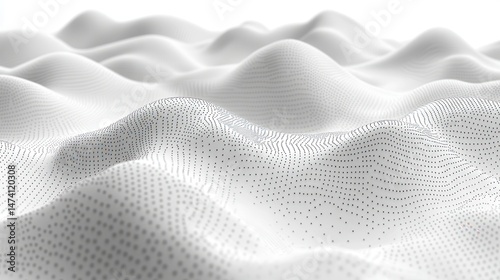Abstract wavy, textured surface with dotted pattern